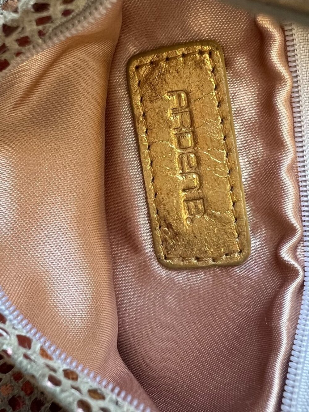 Arden B Leather Gold & Bronze Metallic Mini with Python Embossed Design - Picture 2 of 8